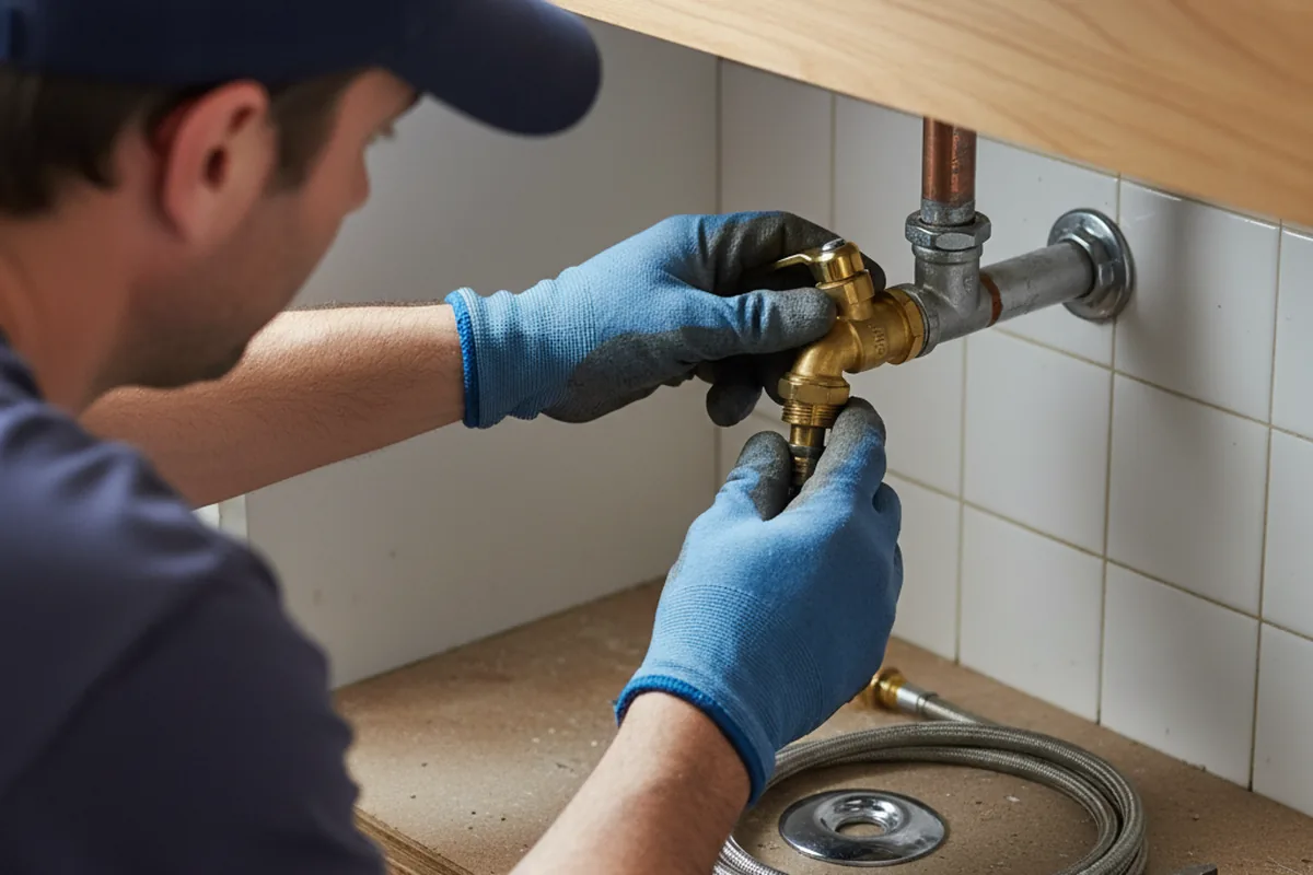 Shutoff valve and fitting work during Emergency Plumbing in Immokalee